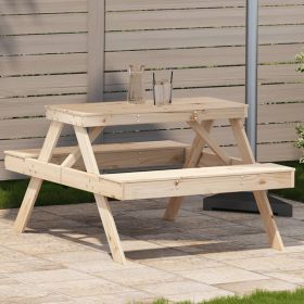 Picnic Table 41.3"x52.8"x29.5" Solid Wood Pine